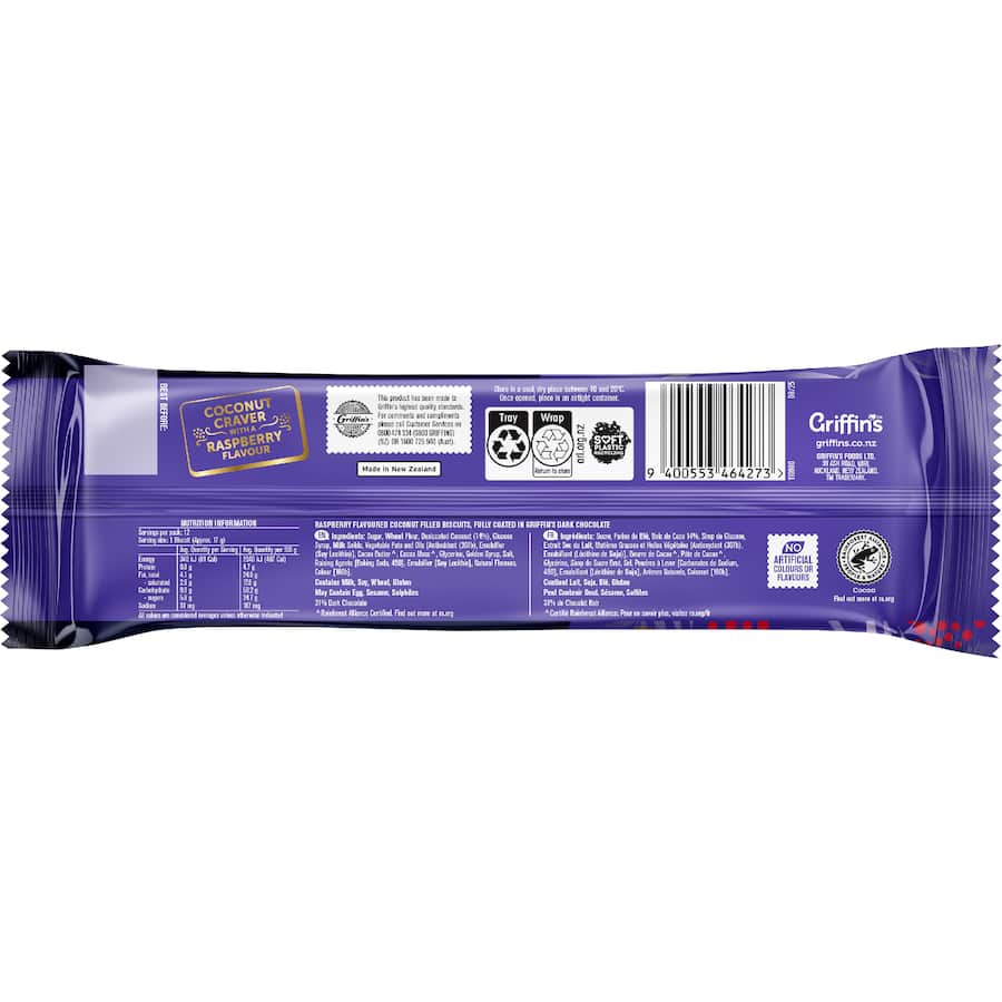 Griffins Macaroon Biscuits Raspberry Chocolate 200g