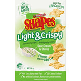 Shapes Light & Crispy Crackers Sour Cream & Chives 120g