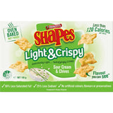 Shapes Light & Crispy Crackers Sour Cream & Chives 120g