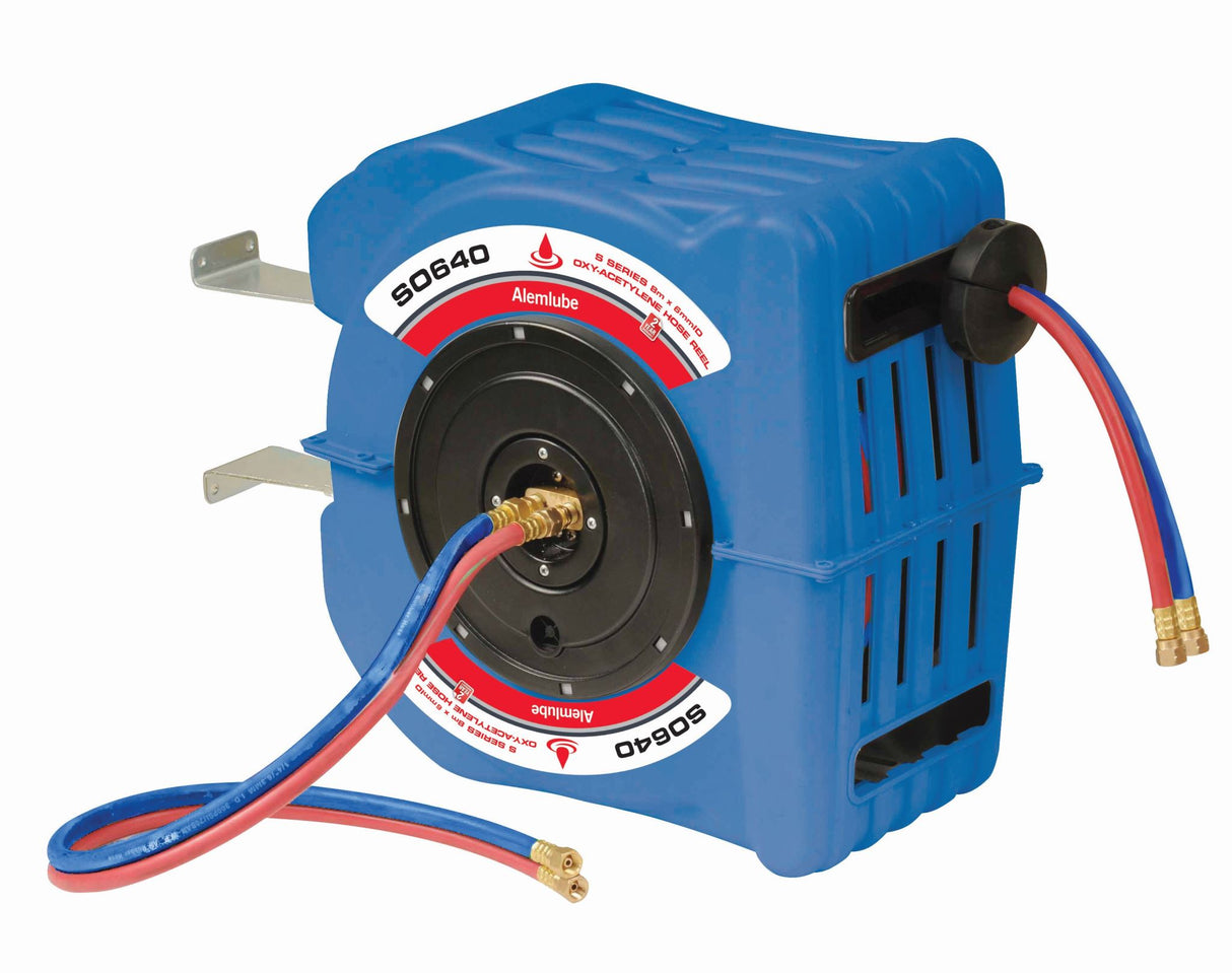 Alemlube S Series Oxy/Acetylene Oxy/LPG Hose Reel 6mm x 8m (Each)