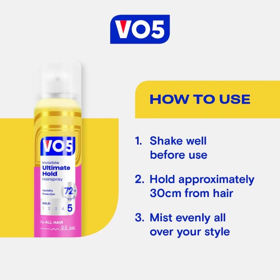 Vo5 Hairspray Ultimate Hold 250mL