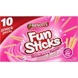 Arnotts Fun Sticks Wafers Strawberry Multi pack 180g