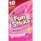Arnotts Fun Sticks Wafers Strawberry Multi pack 180g