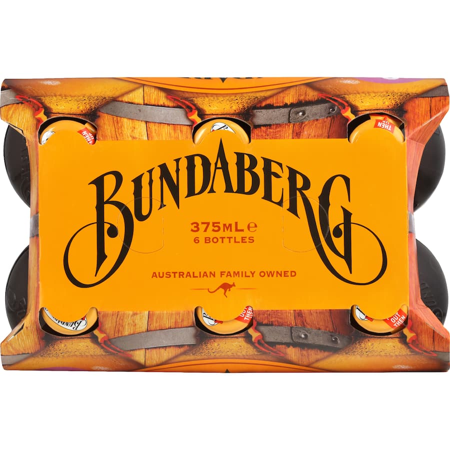 Bundaberg Ginger Beer  Bottles 6 x 375mL