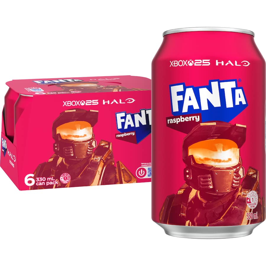 Fanta Soft Drink Raspberry 6 x 330mL
