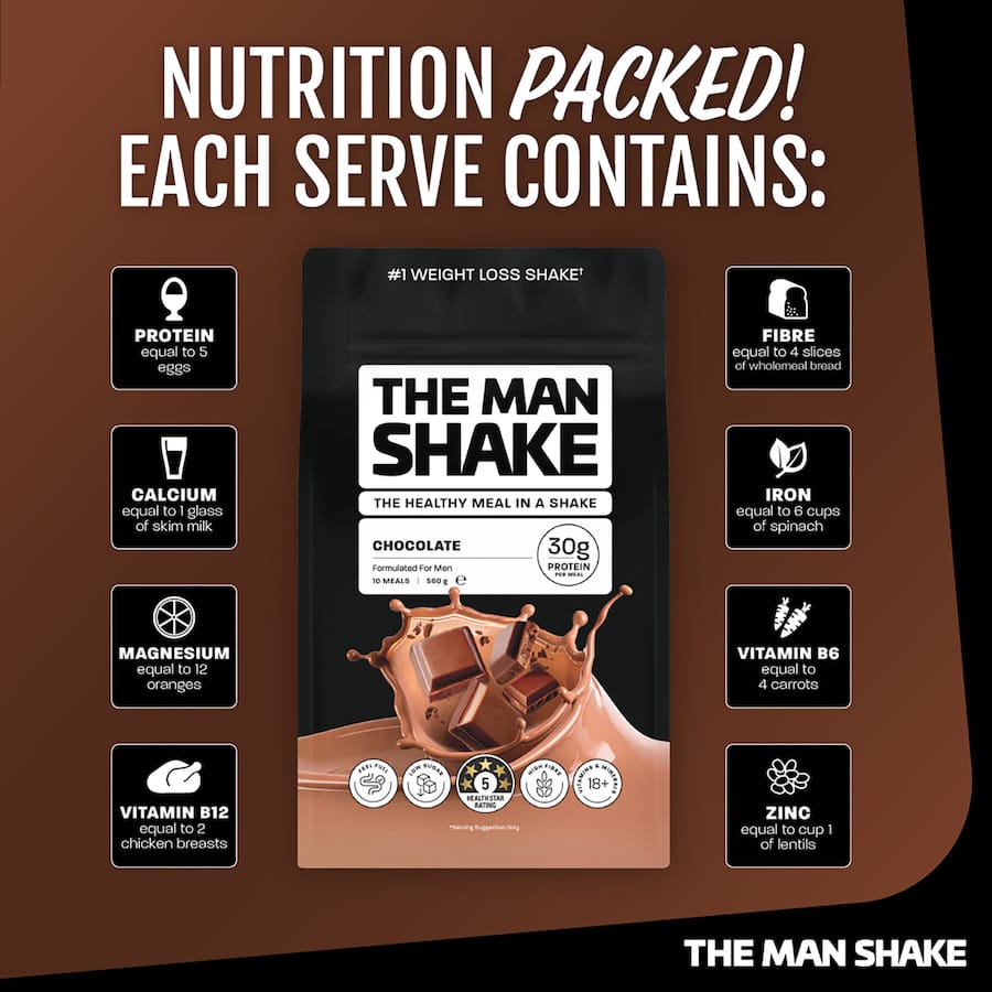 The Man Shake Meal In A Shake Chocolate 560g