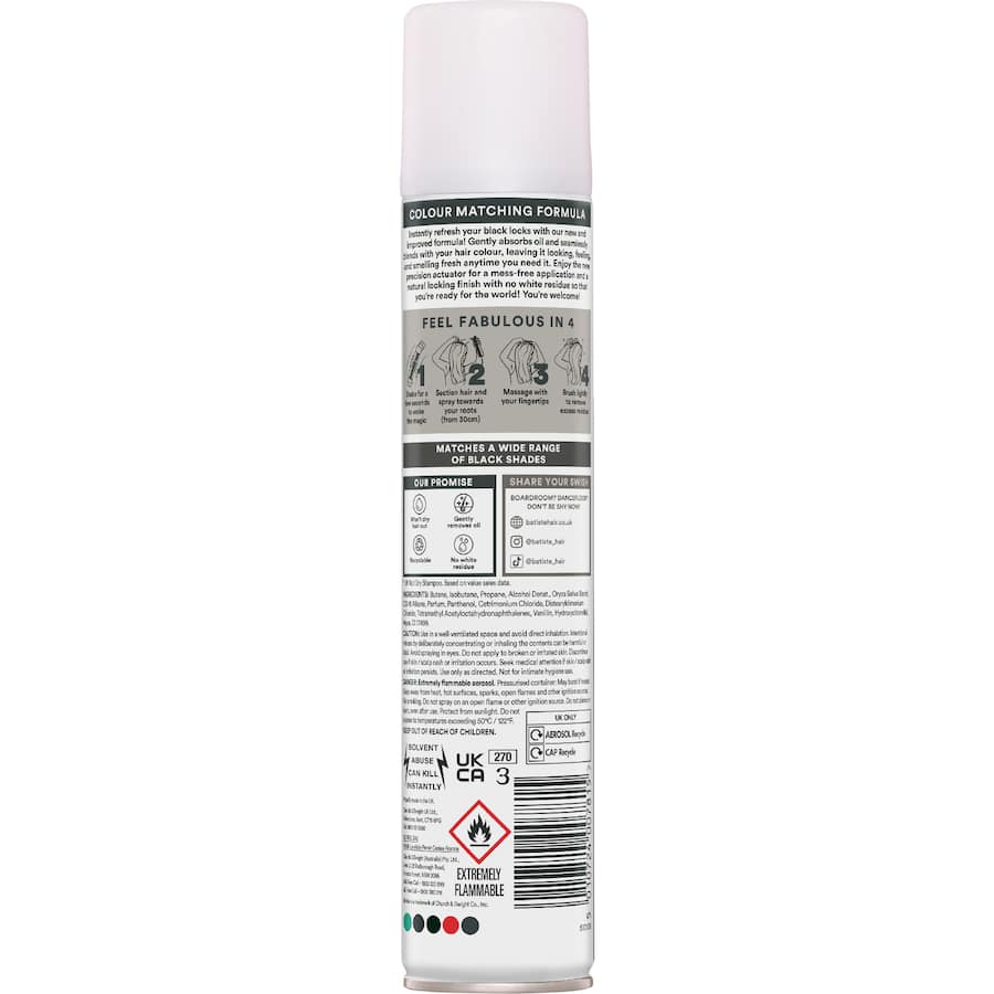 Batiste Dry Shampoo Black 200mL