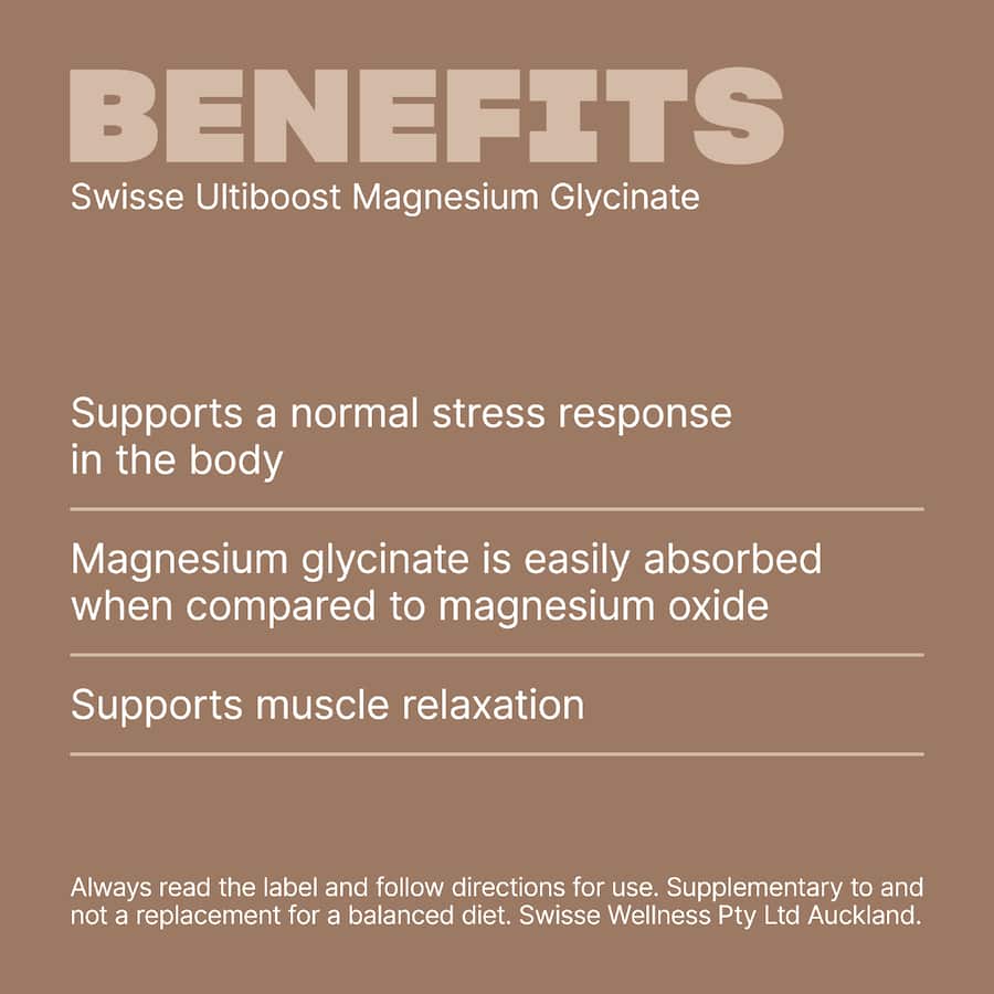 Swisse Ultiboost Magnesium Glycinate Bone & Muscle Health 60s