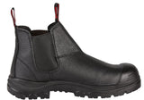 Hard Yakka, Grit Slip On Safety Boot - Black (Size: 08)