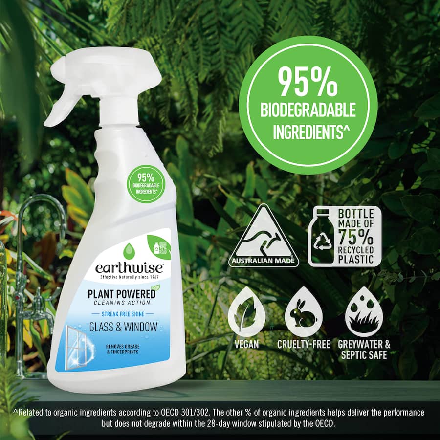 Earthwise Glass & Window Spray Streak Free Shine 500mL