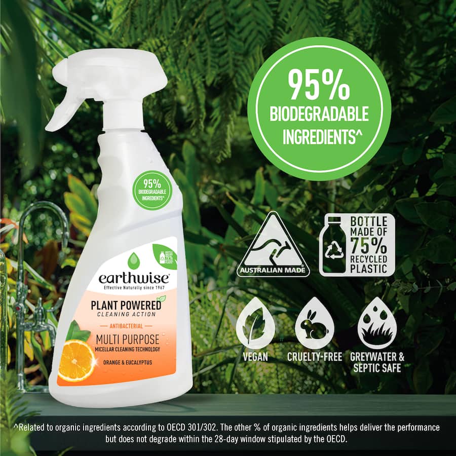 Earthwise Antibacterial Cleaning Spray Orange & Eucalyptus 500mL