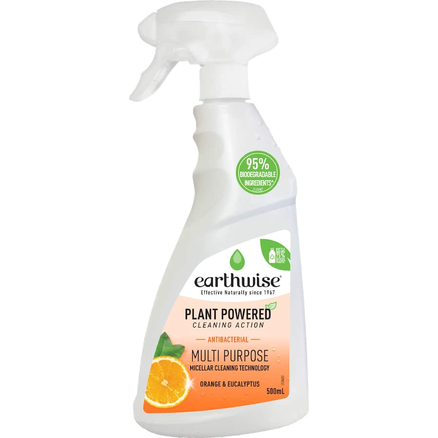 Earthwise Antibacterial Cleaning Spray Orange & Eucalyptus 500mL