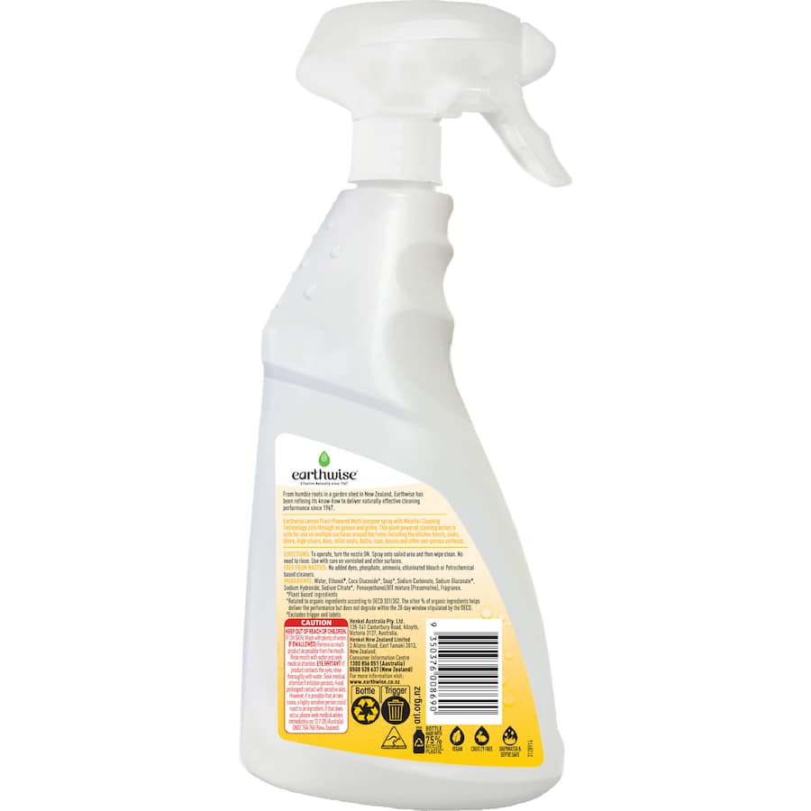 Earthwise Grease Cutting Spray Multi Purpose, Lemon 500mL