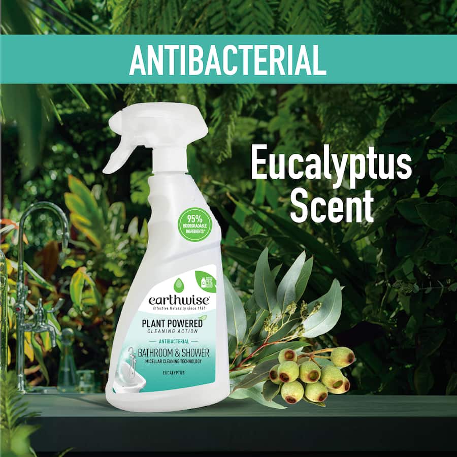 Earthwise Antibacterial Cleaning Spray Bathroom & Shower, Eucalyptus 500mL