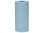 Blue Wypall X50 small roll wipers, 24.5cm x 70m, 4-ply, durable, absorbent, perfect for cleaning spills in food contact areas.