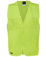 JB's Wear, Hi Vis Zip Safety Vest, 6HVSZ - Lime - 3XL