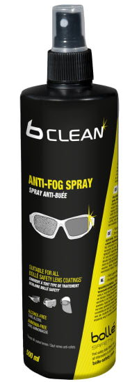 Bolle B-Clean B250 Anti-Fog Spray for glasses, featuring an aqua formula for fog-free vision and UV protection.