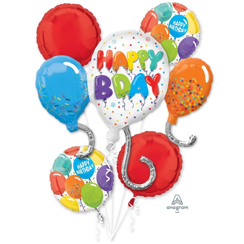 Balloon - Bouquet Birthday Celebration Happy Bday P75 - Pack of 5