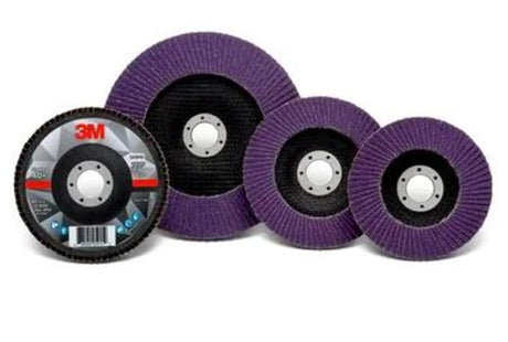 3M Flap Disc 769F 10-pack, 80+-115mm, features Precision-Shaped Grain for efficient metal grinding and finishing.