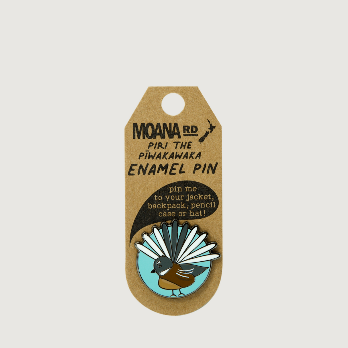 Moana Road - Enamel Pins - Piri the Piwakawaka - Pack of 6