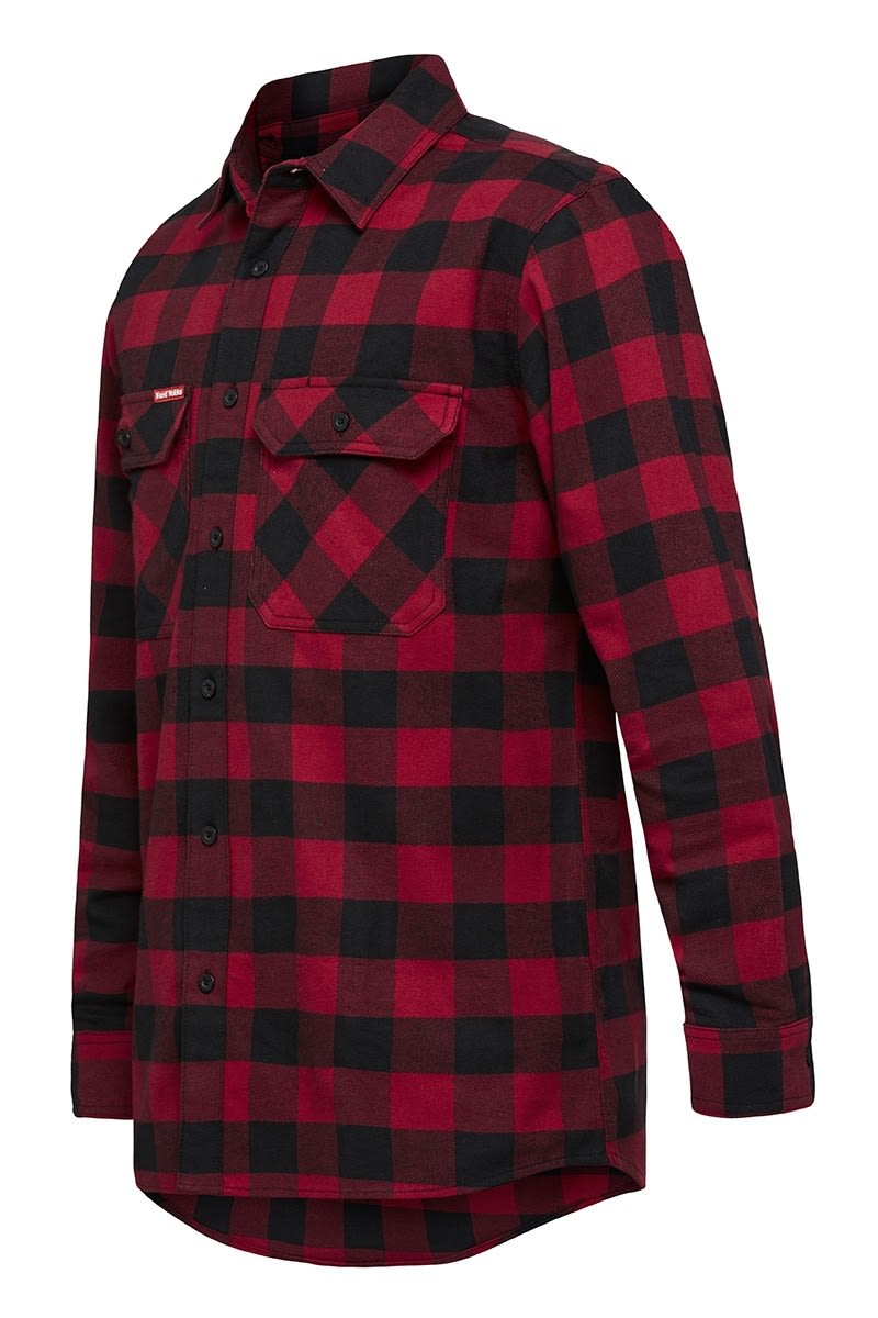 Hard Yakka, Check Flannel Shirt, Y07295 - Red Check (Size: S)