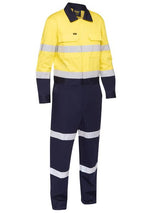 Bisley, Hi Vis Overall with waist zip opening Regular Fit - Yellow/Navy - 82