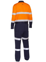 Bisley, Hi Vis Overall with waist zip opening Regular Fit - Yellow/Navy - 112