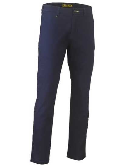 Bisley navy stretch work pants BP6008, size 97, feature durable fabric, functional pockets, and antimicrobial treatment.
