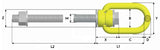 Gunnebo De-Centred Lifting Point 0.35T, M8 Long Bolt