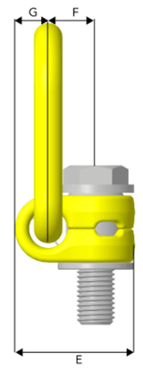 De-Centred Lifting Point 7.0T with M36 bolt for safe, efficient lifting in tight spaces, featuring RFID and 4:1 safety factor.