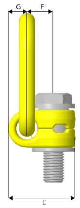 De-Centred Lifting Point 1.80T, M16 Standard Bolt