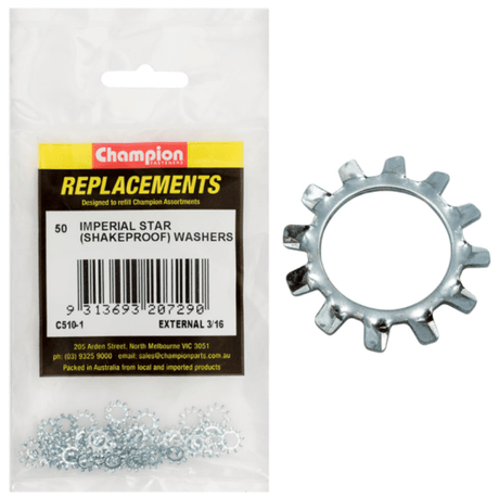 Package of 50 Imperial Star External Washers, designed for strength and load distribution in various projects.