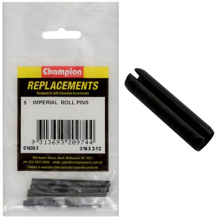 3/16 X 2-1/2 Imperial Roll Pin 5PK