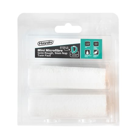 Haydn Mini Microfibre Semi Rough Nap Sleeve 2Pk 110mm, 9mm Nap Twin (Each)
