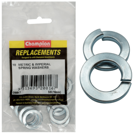 Premium 5/8 16MM spring washers in a 10-pack, designed for optimal load distribution and durability in various applications.