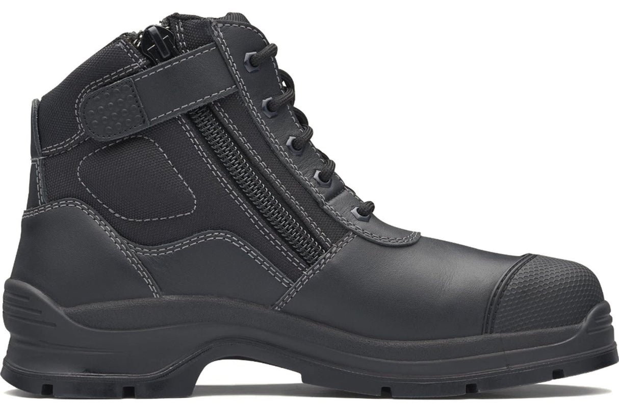 Blundstone 319 Unisex Zip Sided Safety Boots - Black (Size: 03)