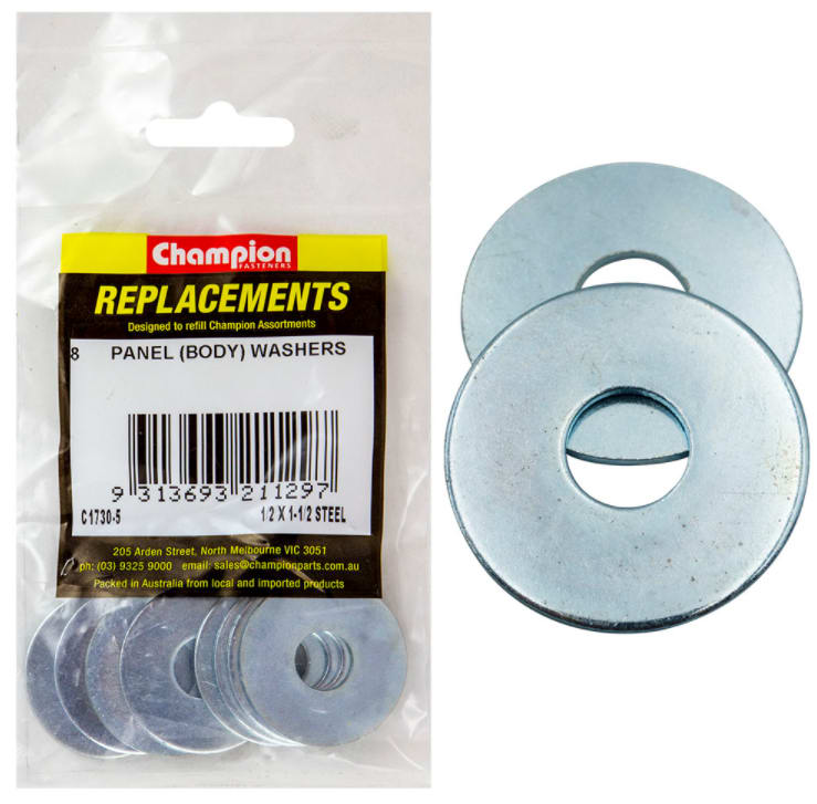 1/2 X 1-1/2 SteelPanel (Body) Washers 8PK