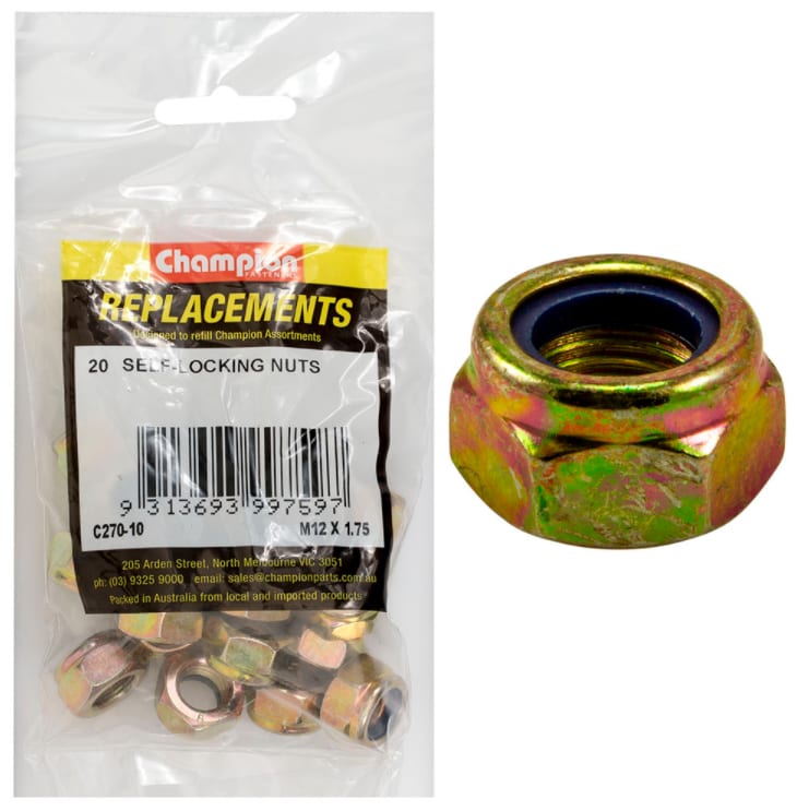 M12 X 1.75 Self- Locking Nuts 20PK