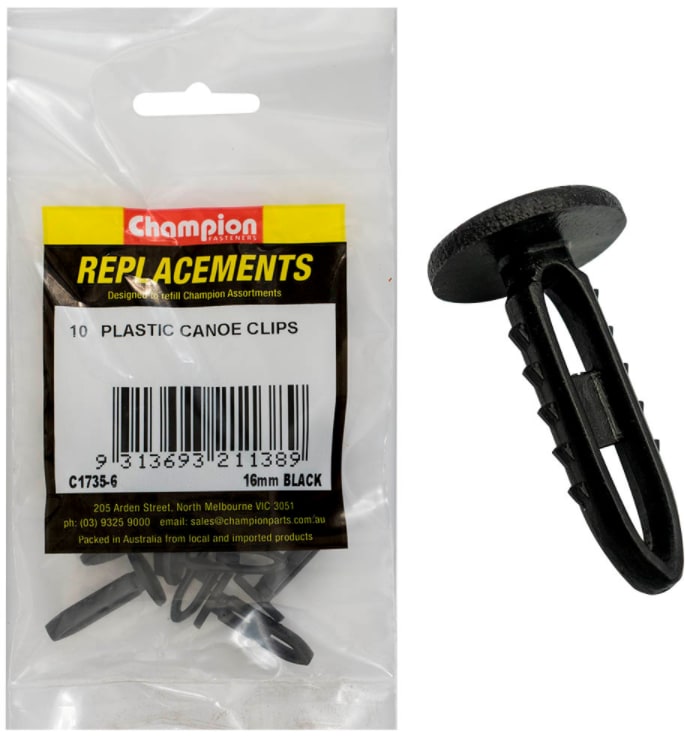 16MM Plastic Canoe Clips 10PK