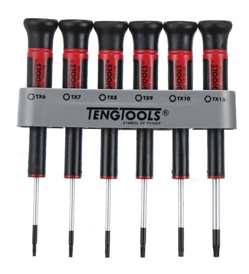 Teng 6 Piece MD Mini TX Screwdriver Set w/Holder (Each)