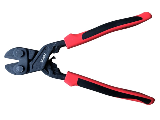 Teng 8" Mini Bolt Cutter with TPR grip, chrome molybdenum steel, cuts tough materials easily with ergonomic design.