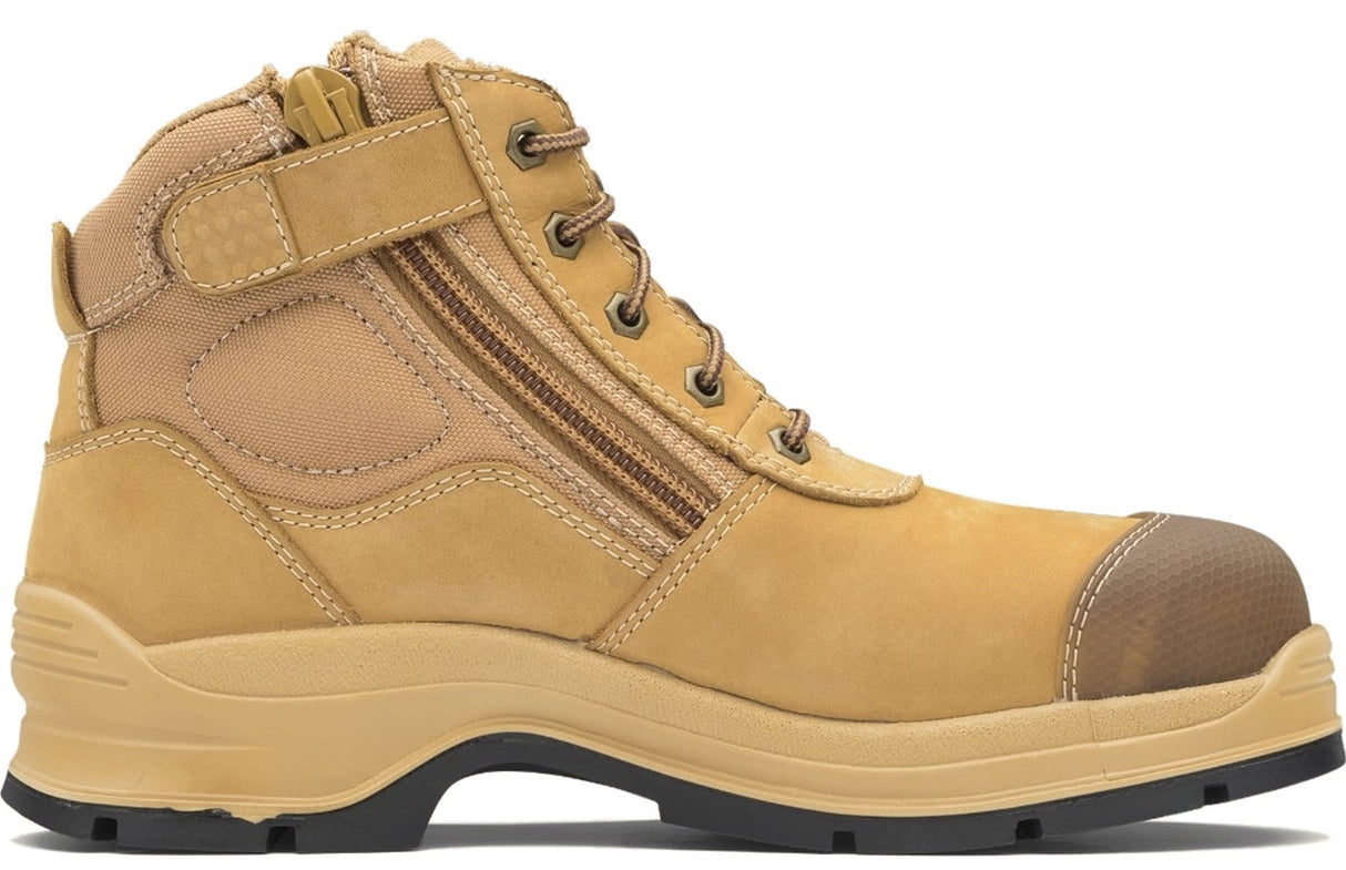 Blundstone 318 Unisex Zip Sided Safety Boots - Wheat (Size: 08)
