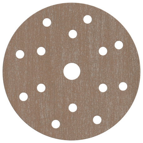 Norton A275 Speed-Grip Discs, 150mm x 80G, featuring anti-clog coating and 14 holes for efficient dust extraction.