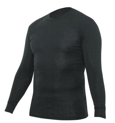 Merino Thermal Top - Larger Sizes - Black - 6XL