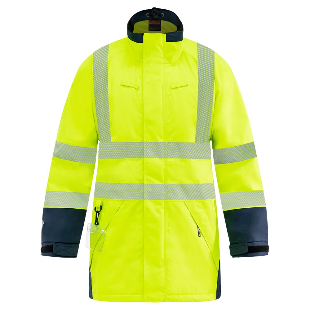 Bison, Extreme Hi Vis Jacket, 312052 - Yellow/Navy - 3XL
