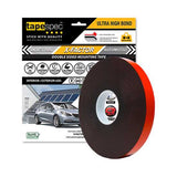 Double sided mounting tape roll, 18mm x 5m, designed for strong, permanent bonding on various surfaces, resistant to heat and UV.