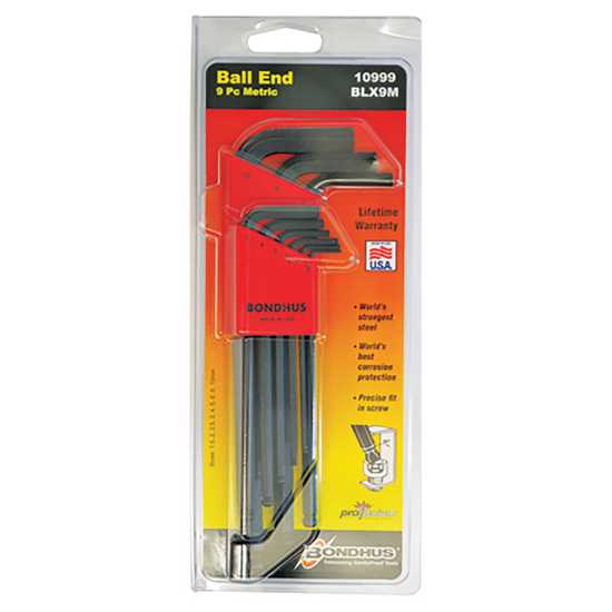 Bondhus 9 Piece L/Wrench Hex Key Set (Each)