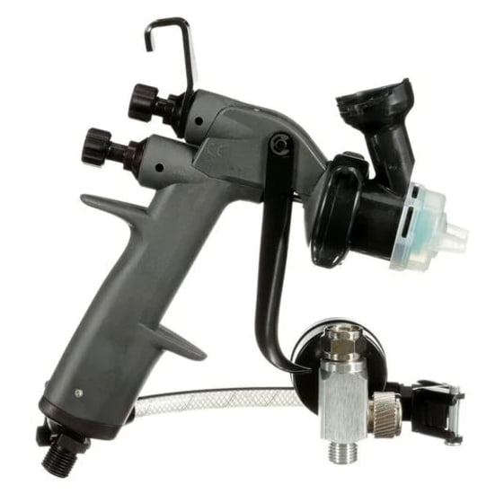 Lightweight 3M Performance Spray Gun with impact-resistant body and replaceable nozzles for versatile, comfortable painting.