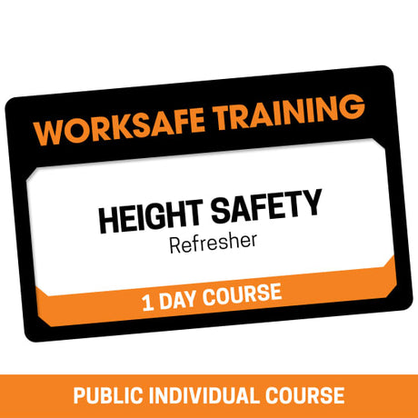 "Height safety training course for skill refreshment and compliance; designed for certified workers needing to update knowledge."