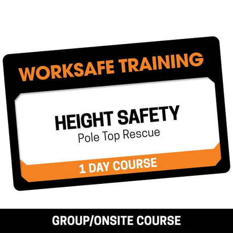 Training Pole Top Rescue course image, featuring trainees learning essential rescue skills for pole-like structures.